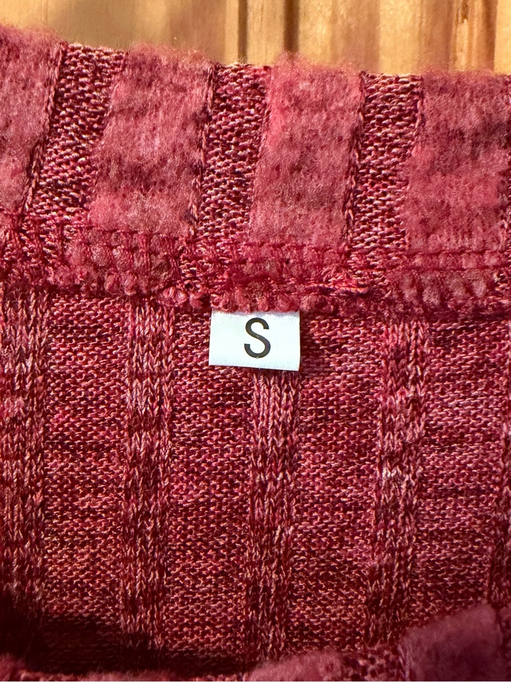 Cozy Ribbed Crewneck Sweater in Deep Raspberry - Picture 4 of 8